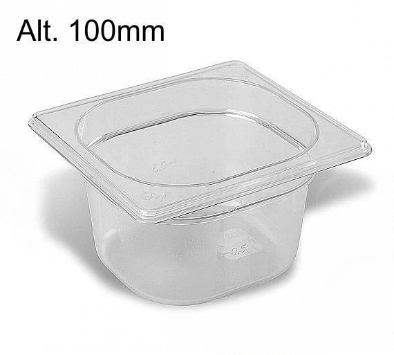 Contenedor para comida, tamaño 1/6, material resistente