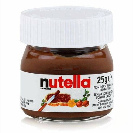 Nutella pequeña: caja con 64 frasquitos de 25g